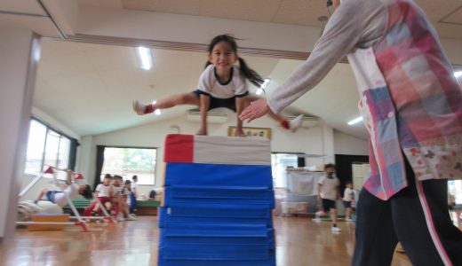 松組　跳び箱に挑戦中！